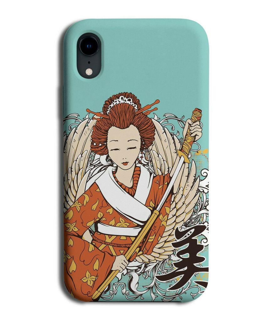 Female Japanese Warrior Phone Case Cover Robe Hair Do Wig Novelty Cool E362