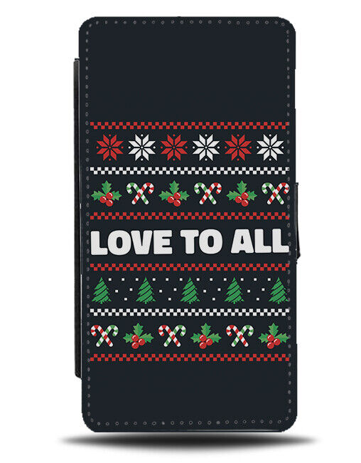 Funny Ugly Christmas Sweater Design Flip Wallet Case Jumper Sweaters Print N707