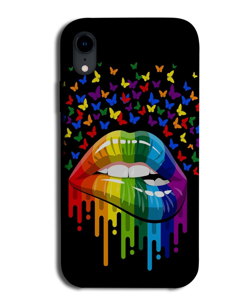 Colourful Pride Lips Phone Case Cover Lipstick Dripping Painting Artwork Q927