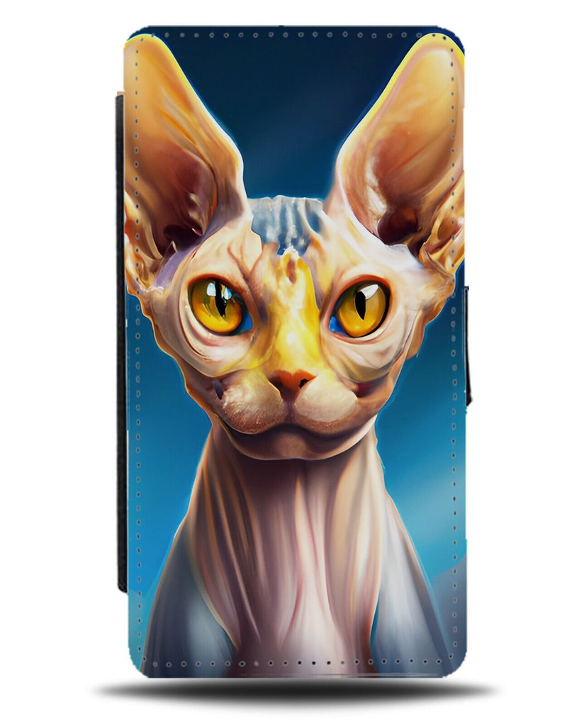 Sphynx Cat Flip Wallet Case Sphinxes Art Painting Artwork Print Cats Kat CQ30