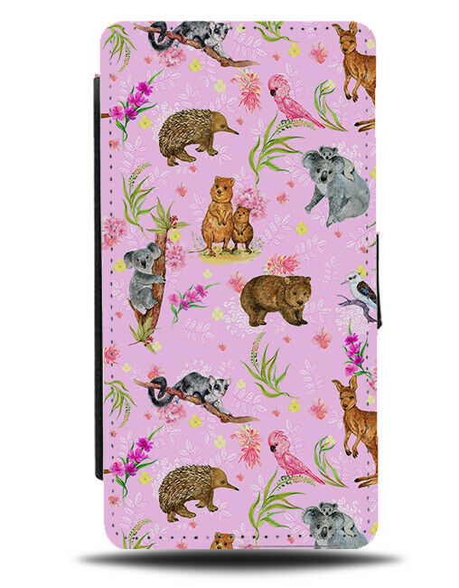 Australian Wildlife Travel Flip Wallet Case Animals Wild Species Novelty E822