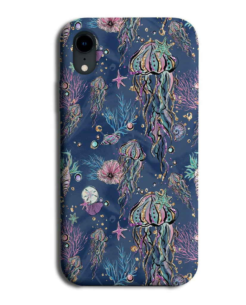 Dark Blue Watercolour Painting Ocean Creatures Phone Case Cover Underwater K954