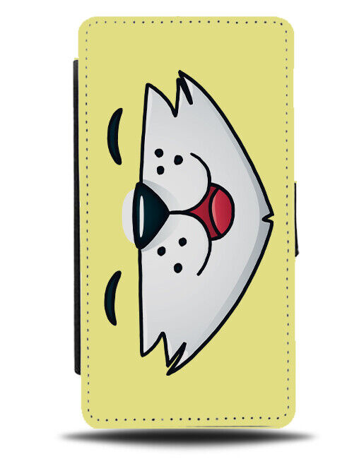 Cute Fox Cartoon Face Flip Wallet Case Head Features Nose Whiskers K928