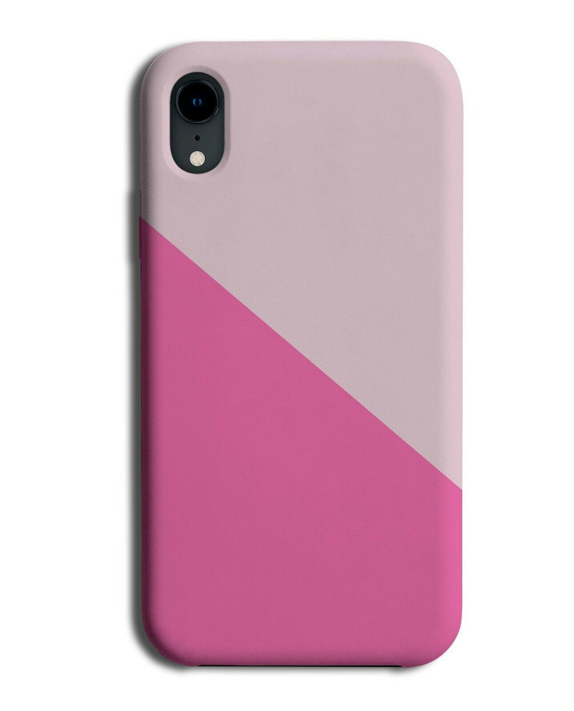 Baby Pink And Hot Pink Coloured Phone Case Cover Half and Pattern Design i351