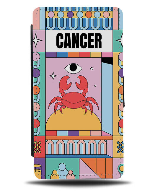 Cancer Star Sign Flip Wallet Case Cancers Starsign Symbol Signs Crab Crabs N380