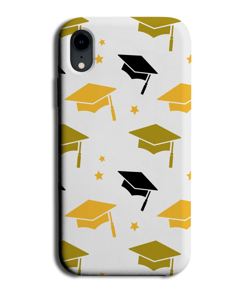 Graduation Hats Phone Case Cover Pattern Graduate Students Ceremony Yellow AQ59