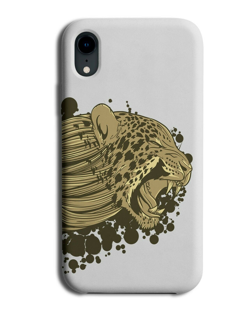 Leopard In A Wig Flying Phone Case Cover Picture Leopards Face Animal E526