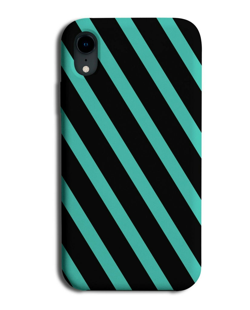 Black and Turquoise Green Stripe Pattern Phone Case Cover Stripes Lines & I897