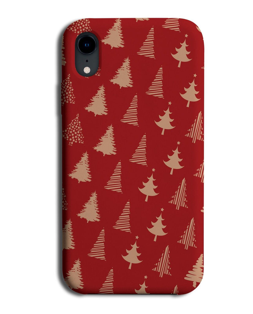 Christmas Wrapping Paper Design Print Phone Case Cover Print Trees Red Gold N931