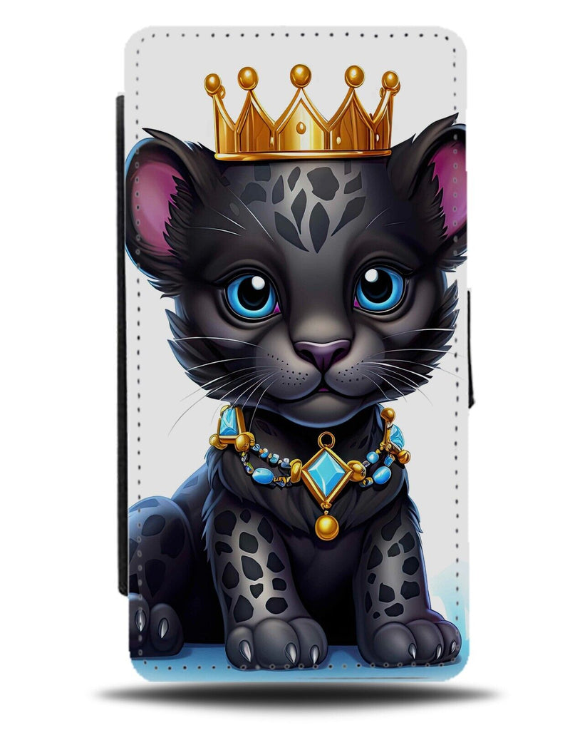 Baby Black Panther Flip Wallet Case Cub Cubs Panthers Face King Crown Kings DB09