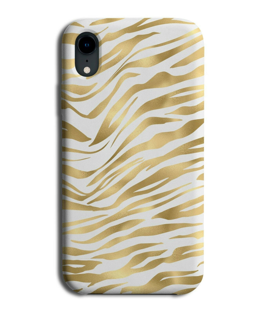 Golden Tiger Print Phone Case Cover Stripes Marks Lines Striped Skin Design F649