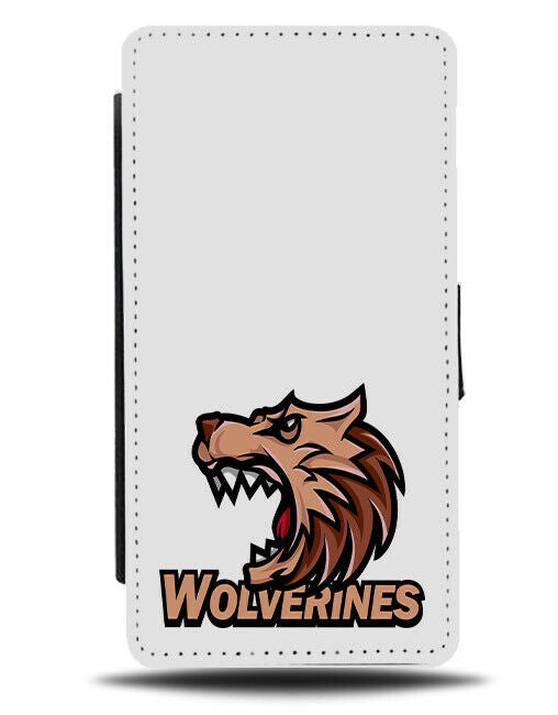 Wolverines Flip Wallet Phone Case Wolverine Wolf Werewolf Were Wolf Wolves E513