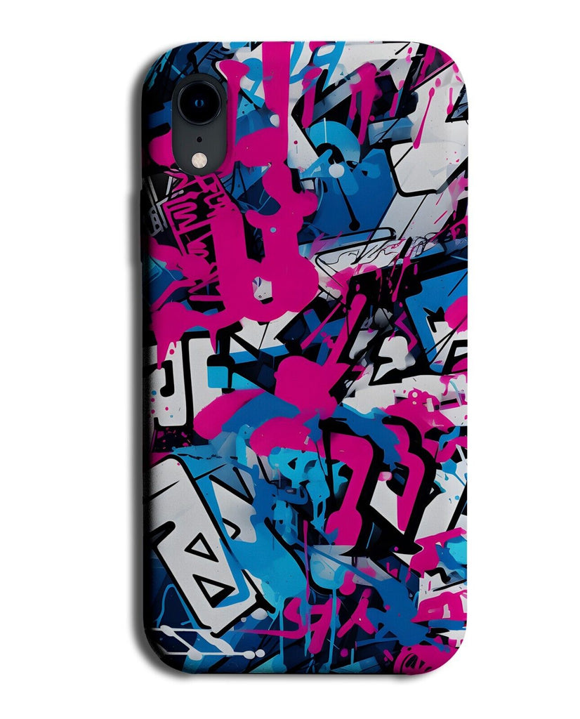 Blue and Pink Graffiti Style Phone Case Cover Theme Artist Street Art DA50