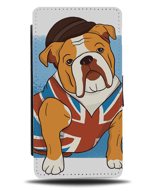 Union Jack British Bulldog Cartoon Phone Cover Case Bull Dog Flag Outfit J069