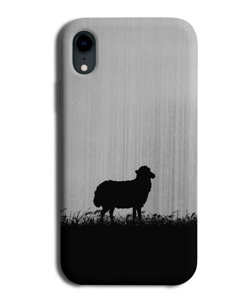 Sheep Silhouette Phone Case Cover Lamb Lambs Silver Coloured Grey i162