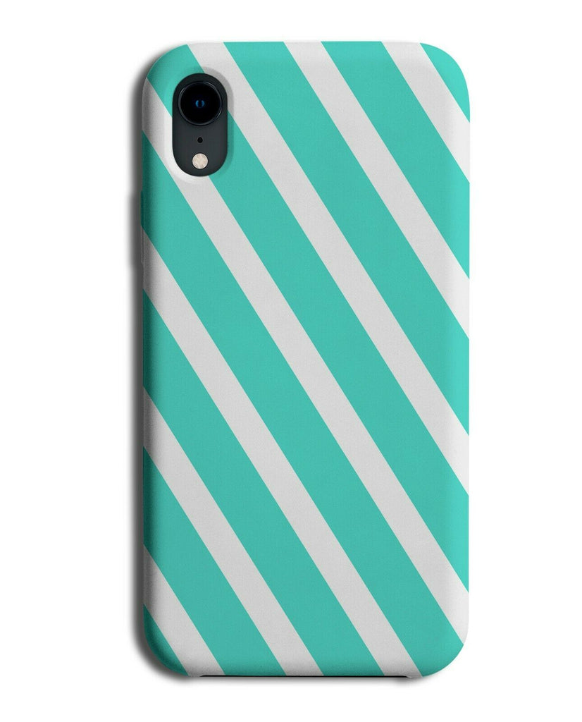 Turquoise Green and White Phone Case Cover Stripe Horizontal Stripes i816