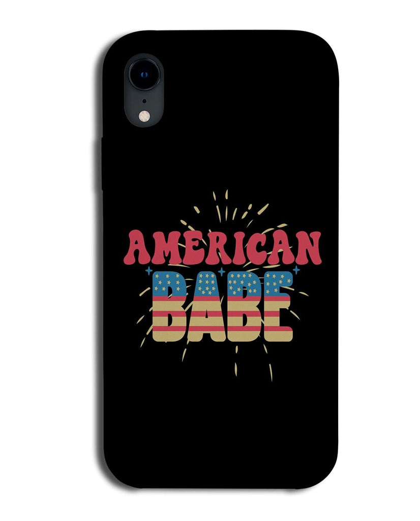 American Babe Black Phone Case Cover America Girl Girls Country USA Flag CX39