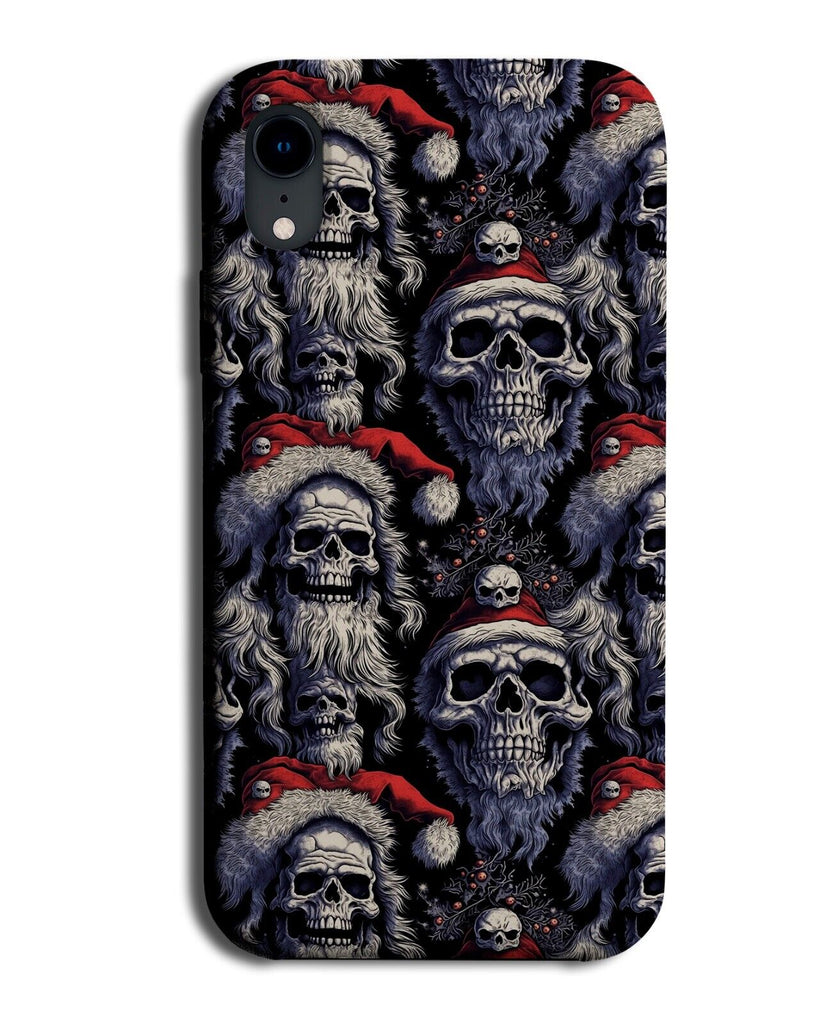 Christmas Skulls Phone Case Cover Halloween In Santa Hats Style Skeletons CA29