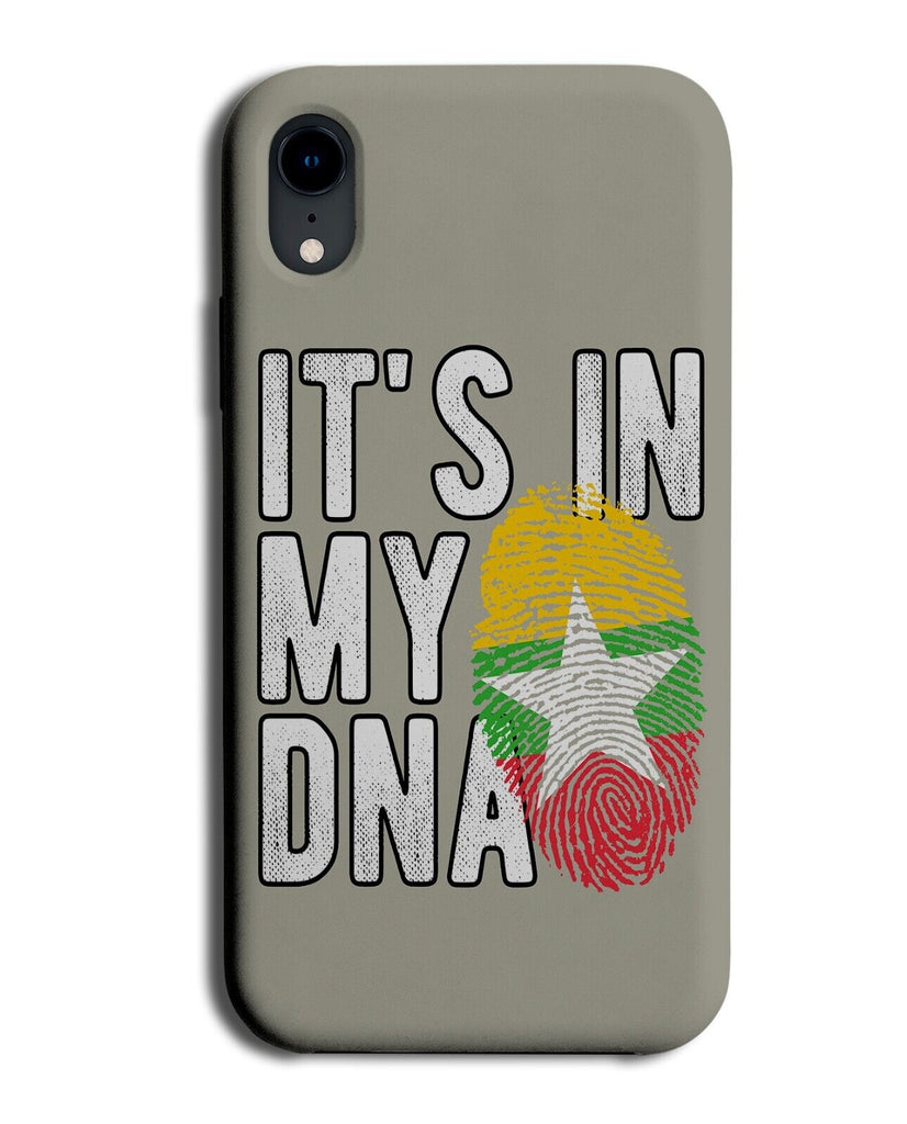 Its In My DNA Myanmar Flag Phone Case Cover Colours Star Fingerprint Gift LP87