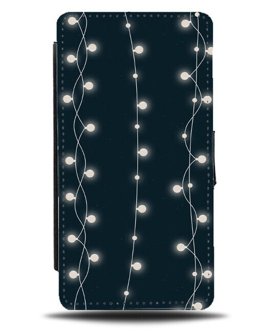 White Christmas Lights Flip Wallet Case Light Fairy Lighting Design Xmas N748