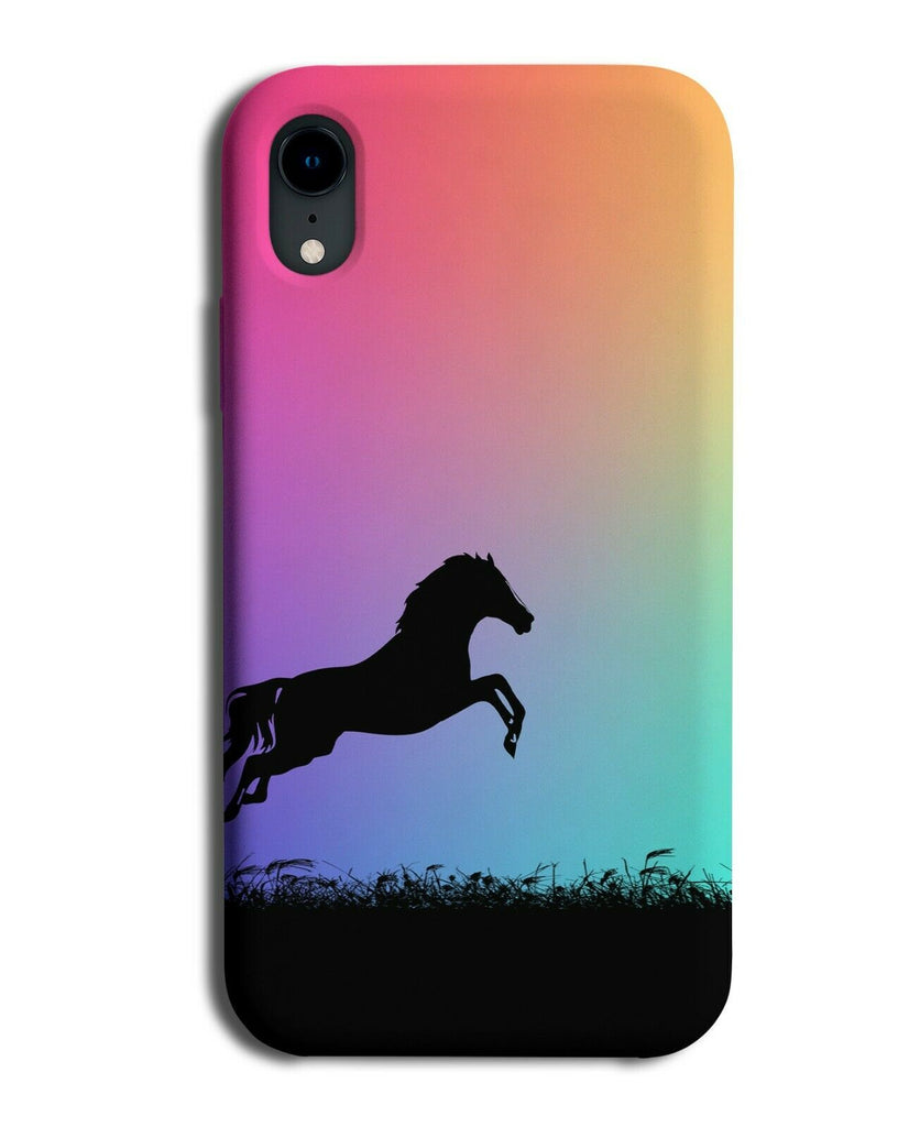 Horse Silhouette Phone Case Cover Horses Pony Multicolour Multicoloured I056
