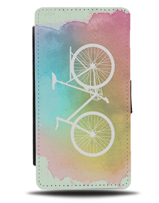 Colourful Tie Dye Bike Design Flip Wallet Case Brush Marks BMX Bicycle J041