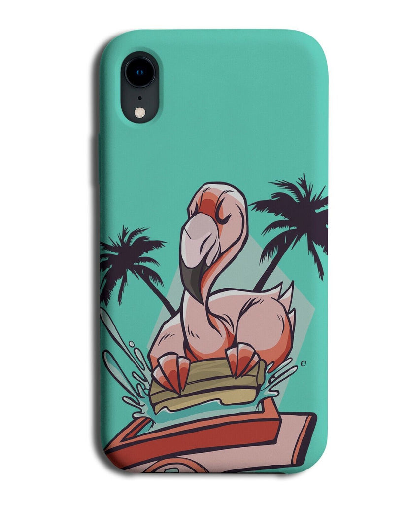 Baby Pink Coloured Flamingo Phone Case Cover Design Palm Tree Silhouette J398