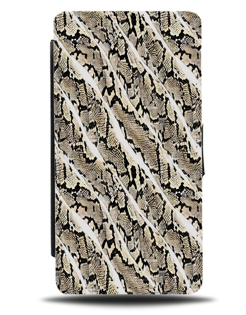 Snake Skin Pattern Flip Wallet Case Snakes Reptiles Markings Rattlesnake CP75