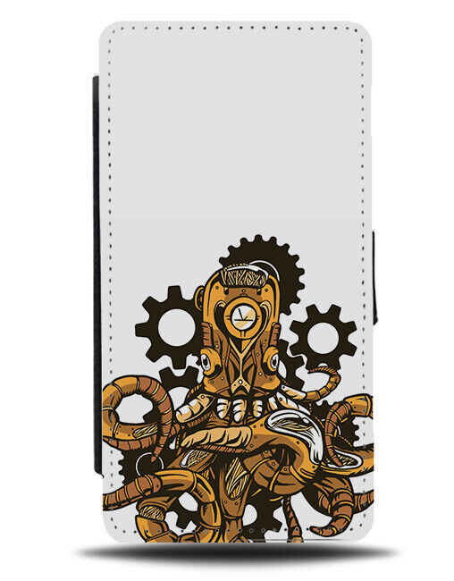 Steampunk Octopus Flip Wallet Case Style Theme Octopie Steam Punk J864