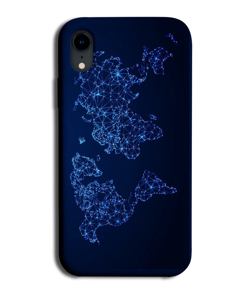 Blue World Map Phone Case Cover Atlas Globe Maps Land Nautical Traveller Q939