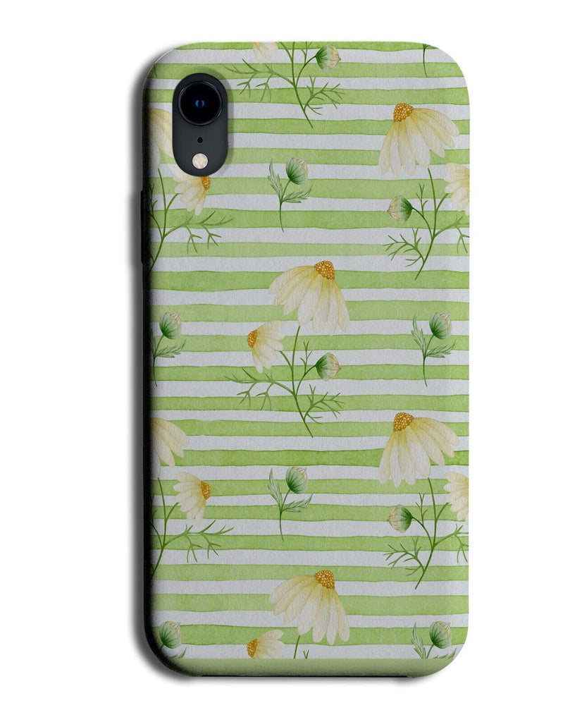 Lime Green and White Striped Daisy Flowers Phone Case Cover Flowers Petal Q462F