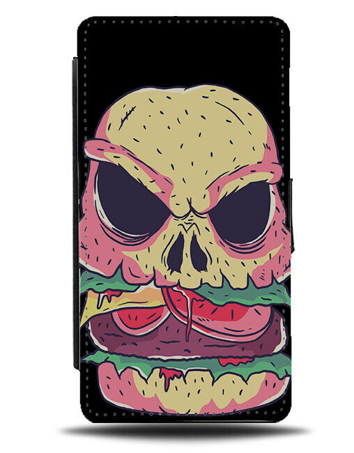 Funny Skull Burger Phone Cover Case Skulls Face Head Bun Buns Skeleton Dead J089