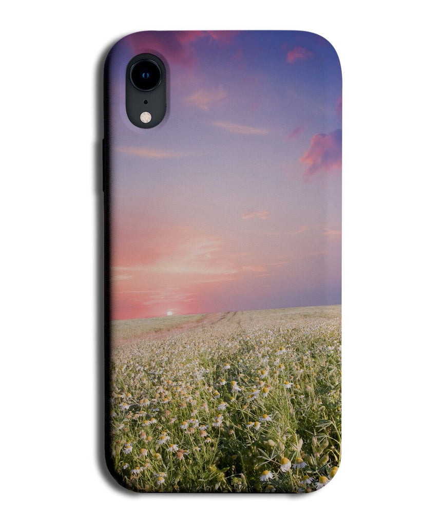 Country Field Meadow Phone Case Cover Sunset Meadows Nature Pink Night Sky CX67