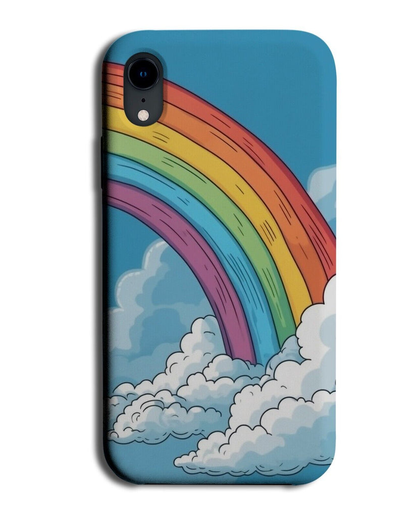 Rainbow In The Clouds Phone Case Cover Cloud Sky Arch Curve Cartoon Fun CL09