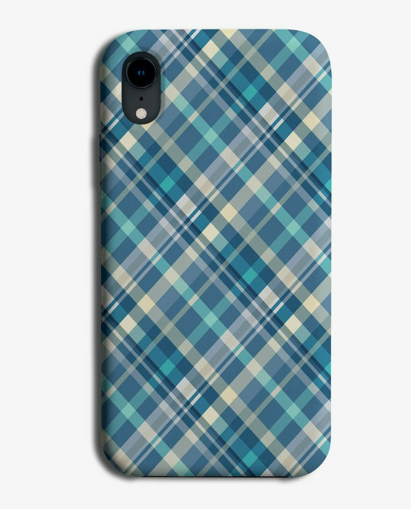Turquoise Tartan Print Phone Case Cover Pattern Design Gingham Style E890