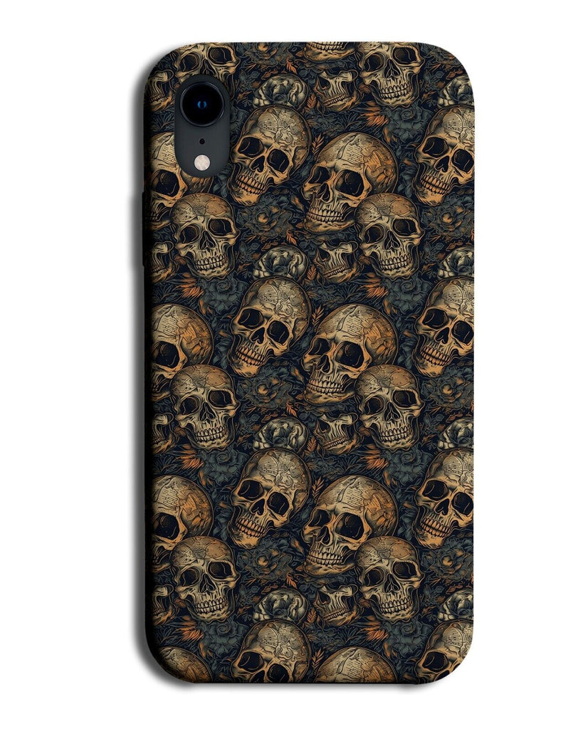 Old Fashioned Skeleton Heads Design Phone Case Cover Skulls Rustic Style CA36