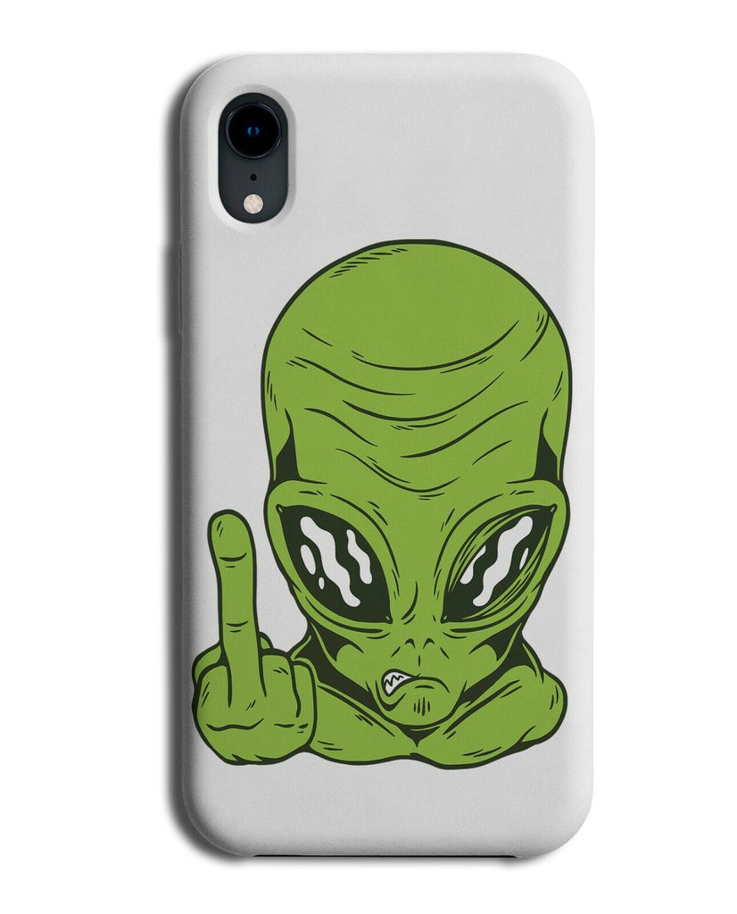 Rude Alien Phone Case Cover Funny Novelty Aliens Swearing Middle Finger i918