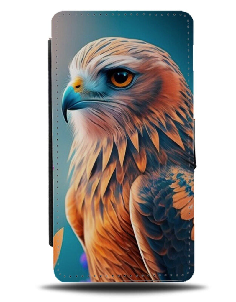 Colourful Bird Of Prey Flip Wallet Case Birds Eagle Eagles Animated Picture AC19