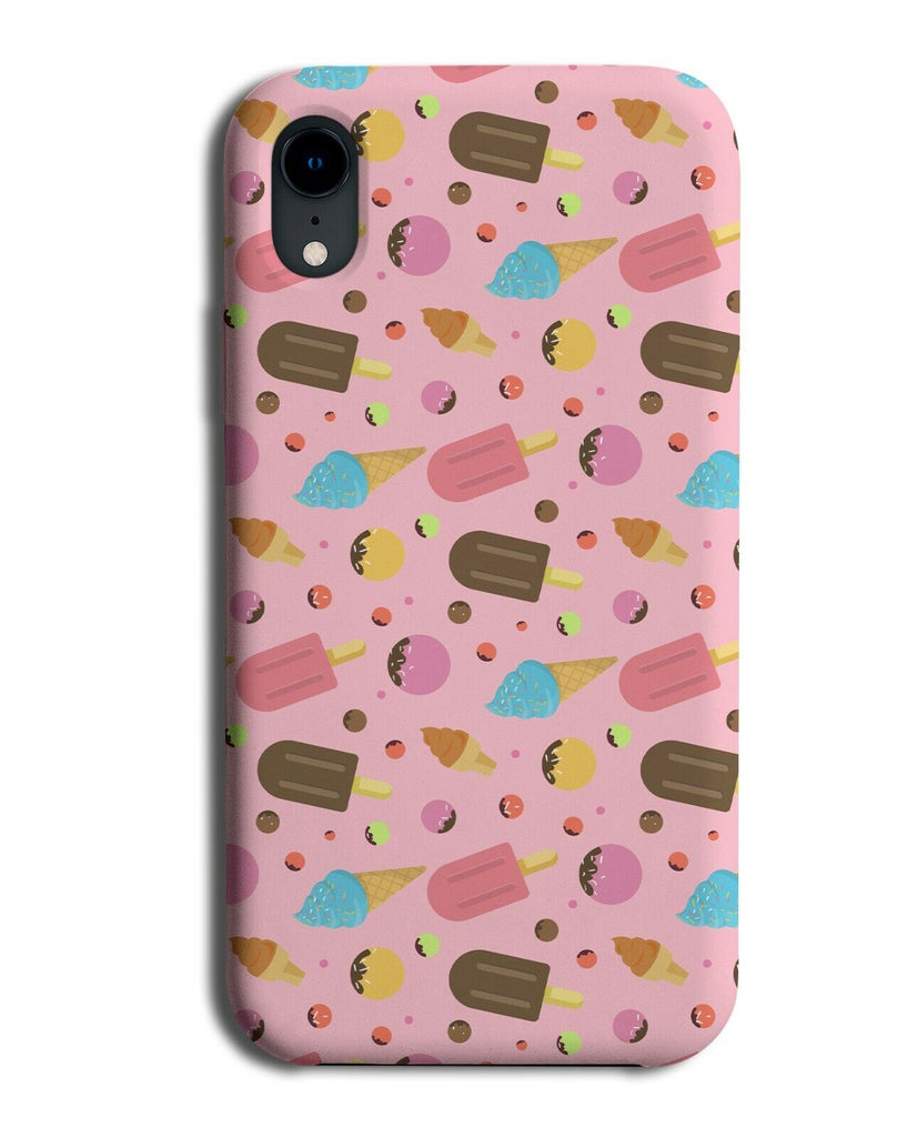 Retro Ice Cream Pattern Phone Case Cover Lolly Lollies Creams Cones Pink E600