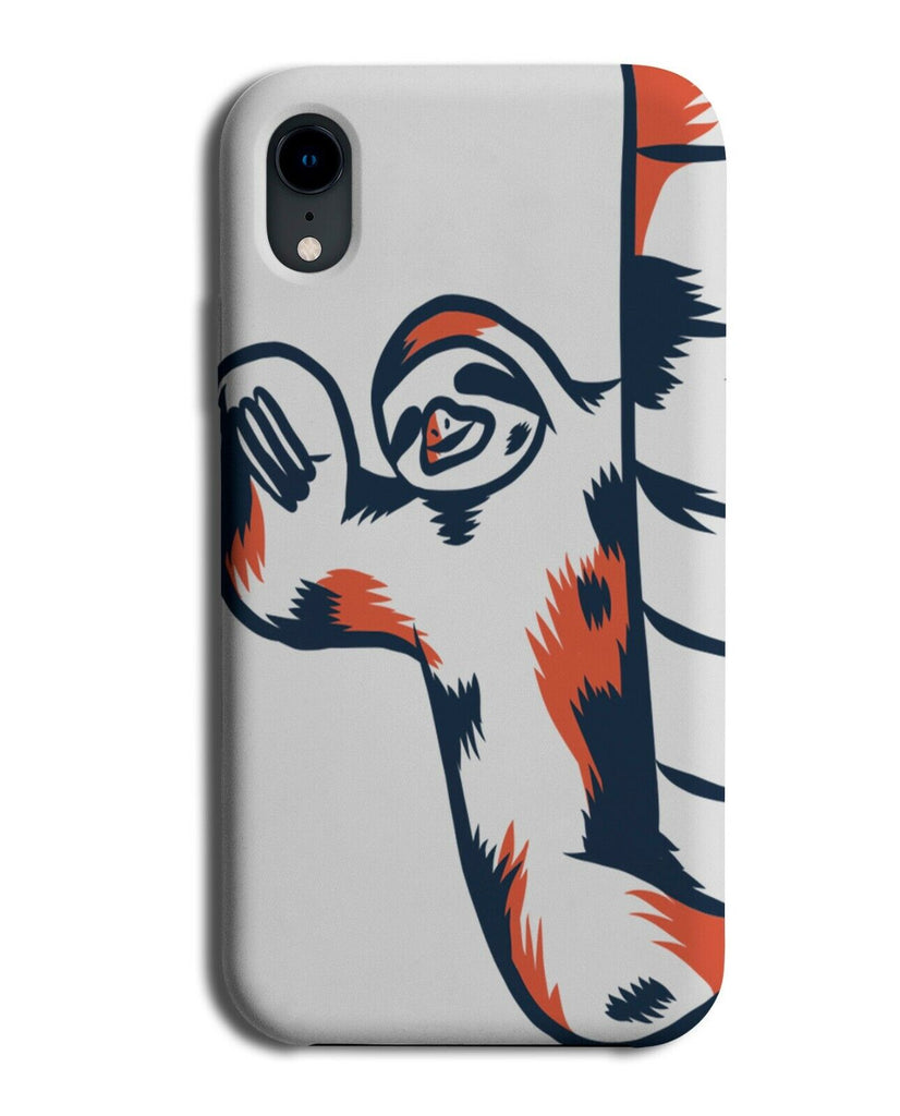 Simplistic Tribal Sloth Sketch Phone Case Cover Sloths Body Drawing Animal K294