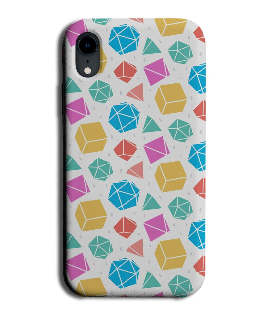 Colourful Polygonal Dice Pattern Phone Case Cover Style Shapes Shape Dices P675