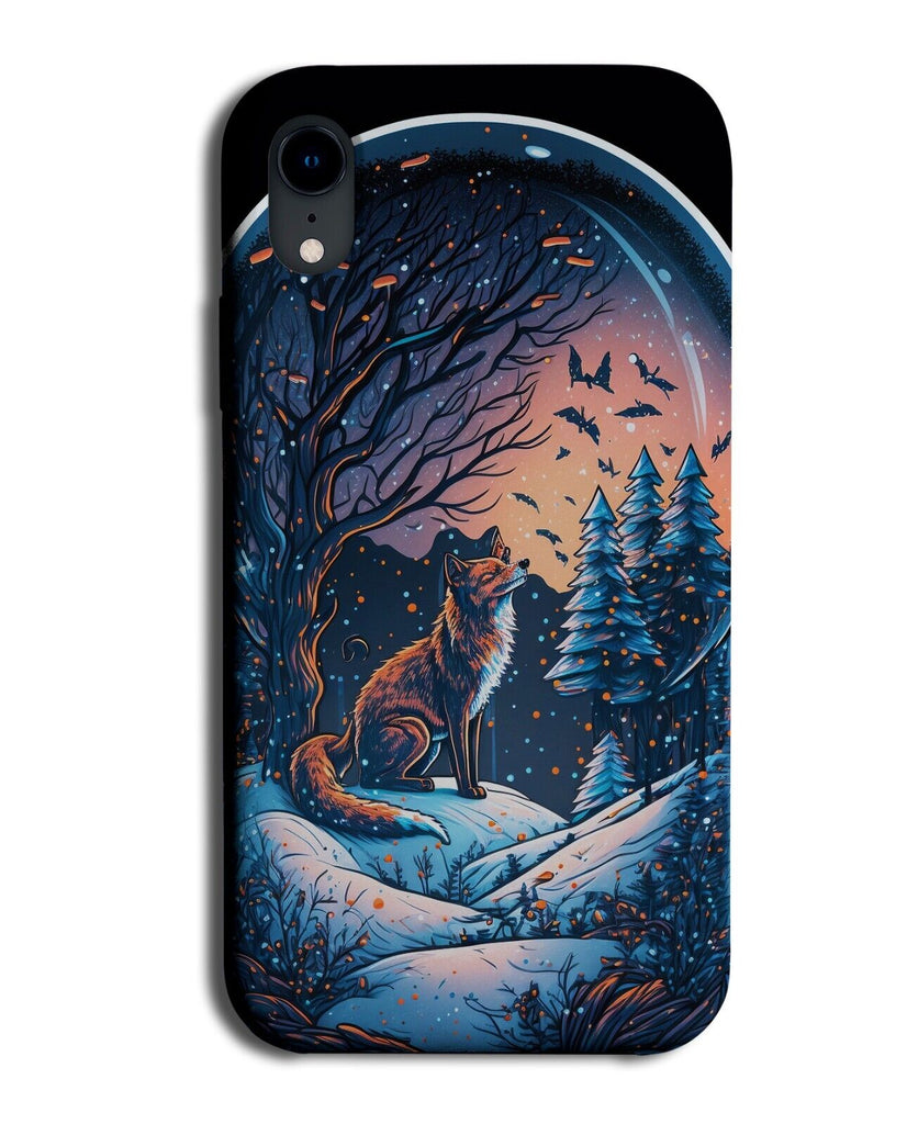 Christmas Fox In Snow Globe Design Phone Case Cover Artwork Foxes Xmas Foxs DA27