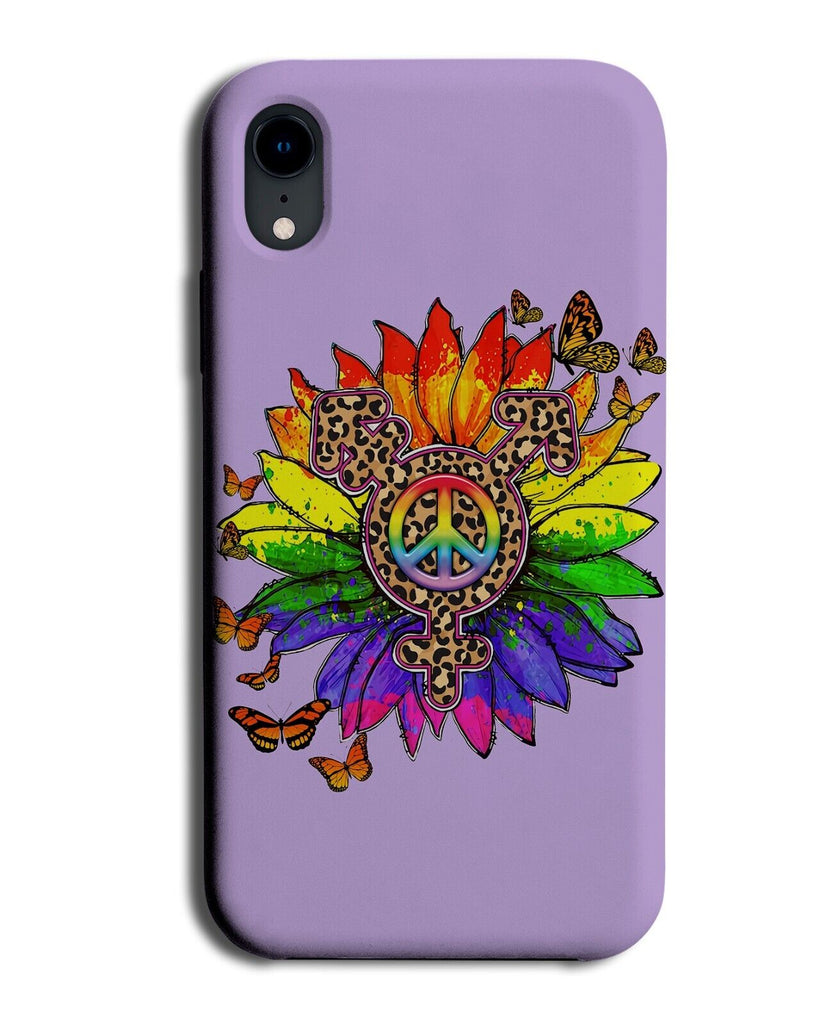 Colourful Daisy Phone Case Cover Leopard Print Peace Symbol Shape Flower BF52