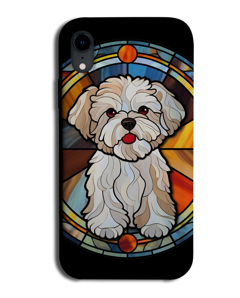 Stained Glass Design Maltese White Dog Phone Case Cover Dogs Type Breed DD52