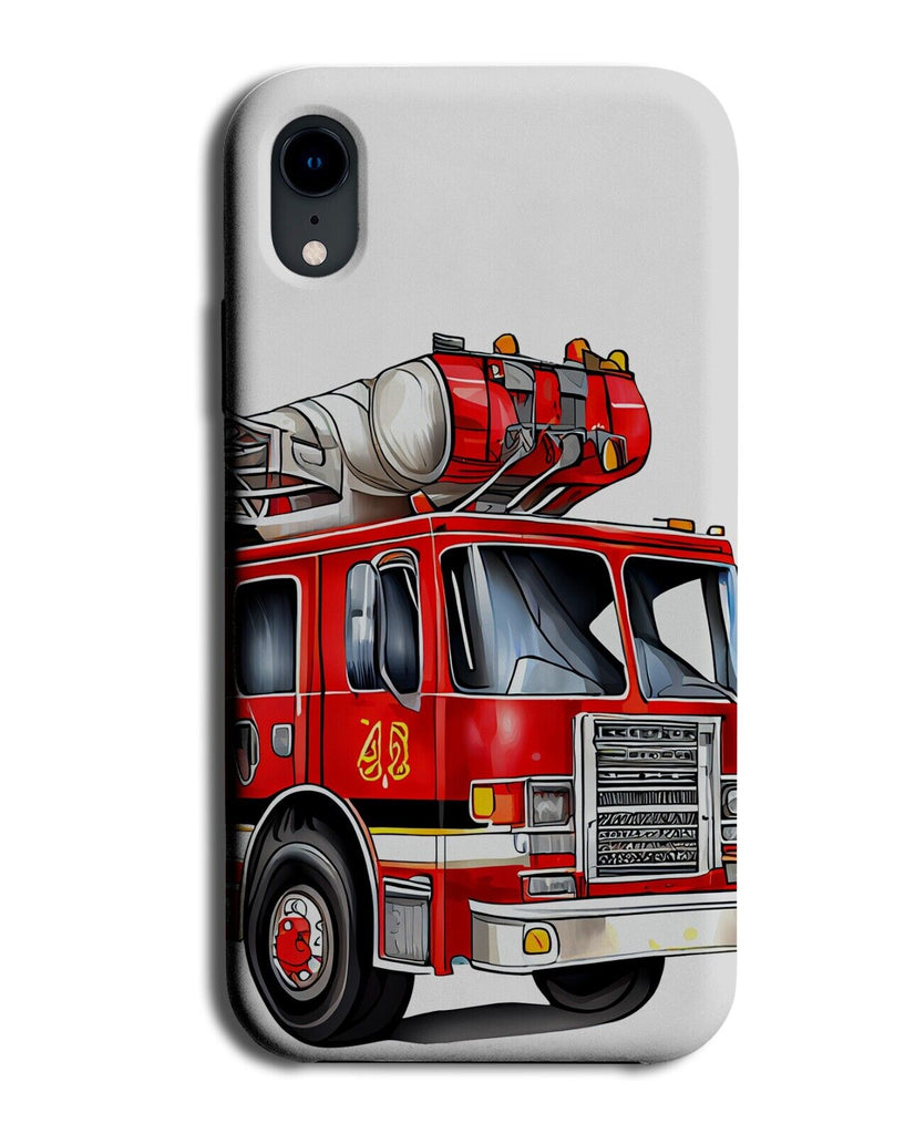 Cartoon Fire Truck Phone Case Cover Firetruck Engine Car Red Fireman Kids DE32