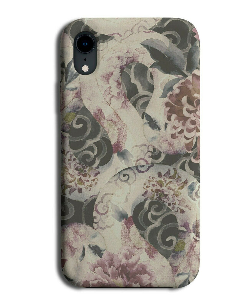 Asian Styled Snake Pattern Phone Case Cover Themed Japanese Snakes Shapes G203