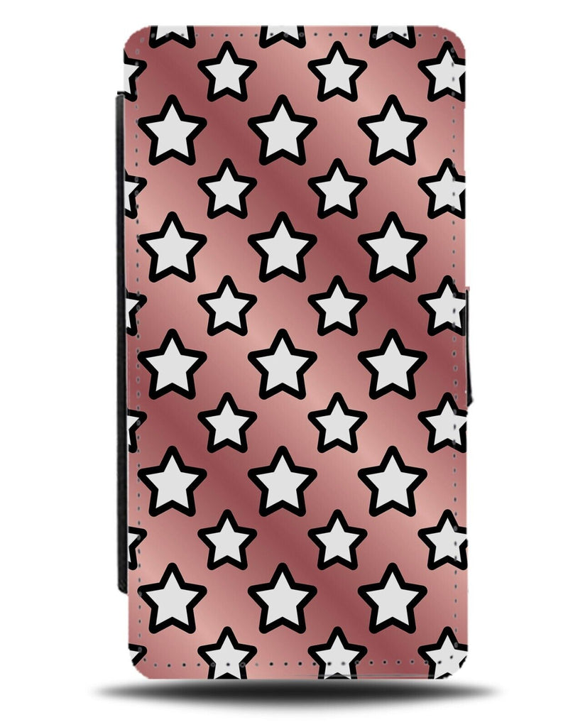 Rose Gold Stars Flip Wallet Case Star Coloured Shapes Shape Night Sky Star AZ98