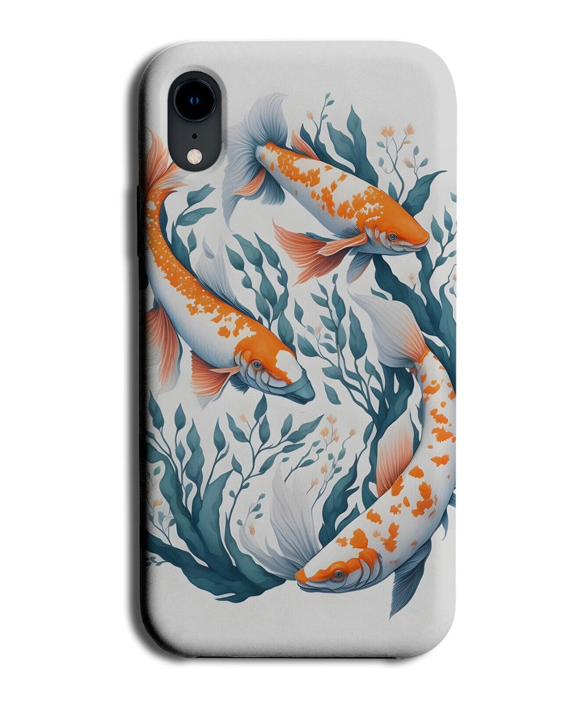 White and Orange Koi Fish Phone Case Cover Kois Carp Carps Japanese Art BG72