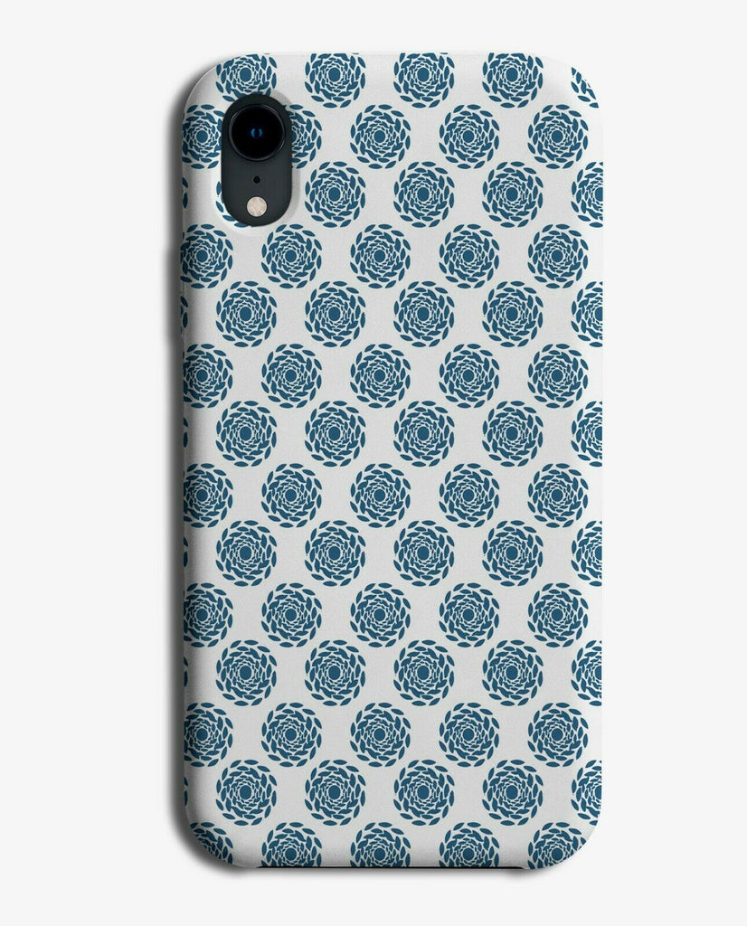 Indian Floral Print Phone Case Cover India Flowers Flowery Blue White E897