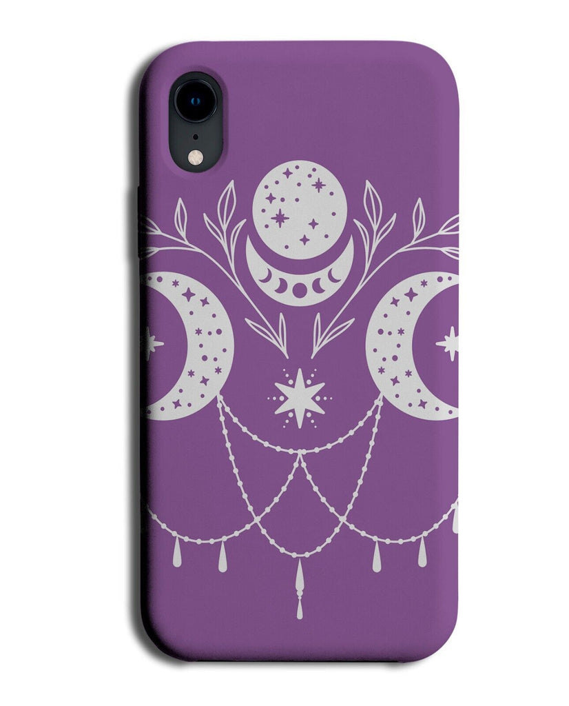White and Purple Mystical Moth Moon Phone Case Cover Moths Moons Mystics P333A